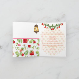 Tarjeta plana de fresa personalizado