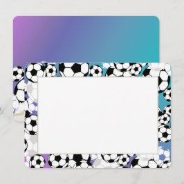 Tarjeta plana de fútbol gracias