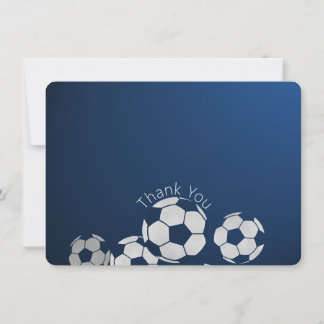 Tarjeta plana de fútbol gracias