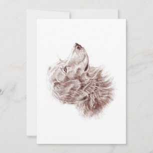 Tarjeta plana de Golden Retriever