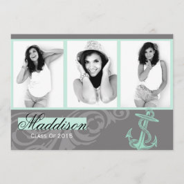 Tarjeta plana de graduación fotográfica de 2015 Mi