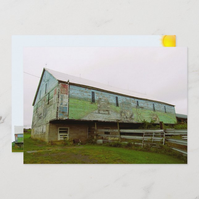 Tarjeta plana de granero pintada (Anverso / Reverso)