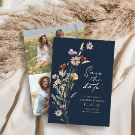 Tarjeta plana de guardar la fecha boho foto de la