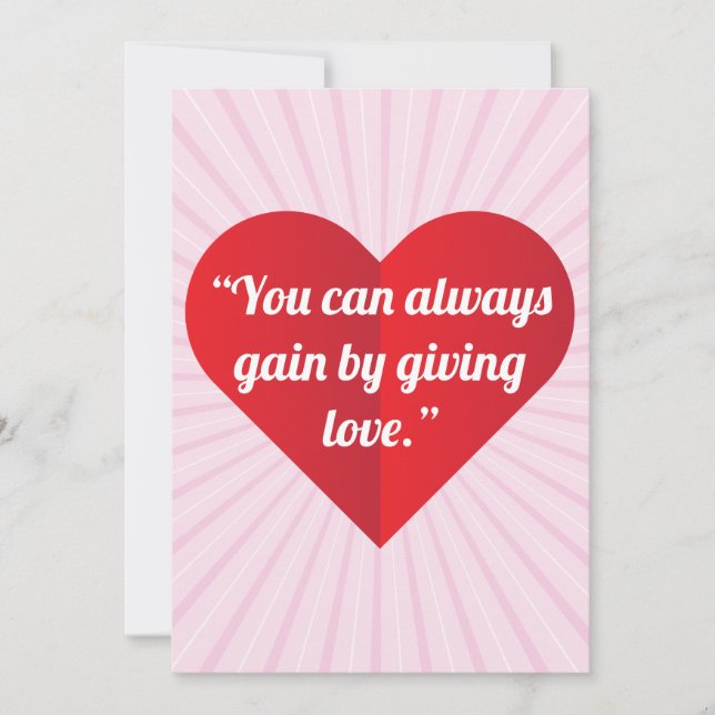 Tarjeta plana de guardar la fecha de amor del cora (Anverso)