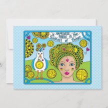 Tarjeta plana de happiness 7"x5"