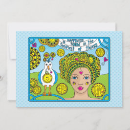 Tarjeta plana de happiness 7"x5"