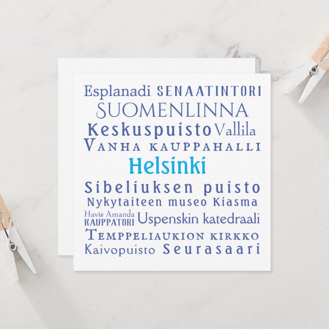 Tarjeta plana de hitos de Helsinki (Anverso/Reverso In Situ)