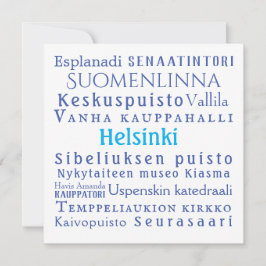 Tarjeta plana de hitos de Helsinki