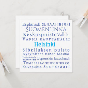 Tarjeta plana de hitos de Helsinki