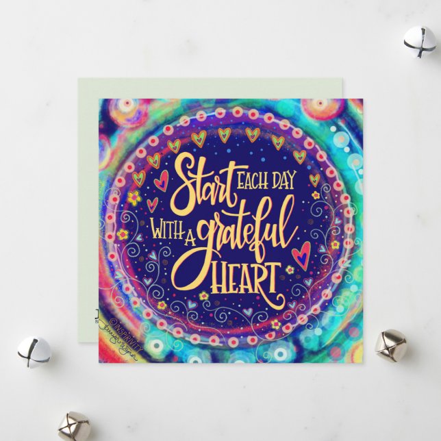 Tarjeta plana de inespiritualidad "Corazón de agra (Anverso/Reverso In Situ)