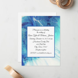 Tarjeta plana de invitación a boda abstracta