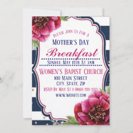 Tarjeta plana de invitación a desayunar por el día