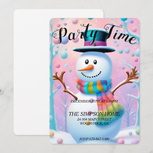 Tarjeta plana de invitación a Navidades caprichoso