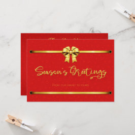 Tarjeta plana de invitación a saludos de temporada