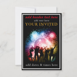 Tarjeta plana de invitación de fiesta