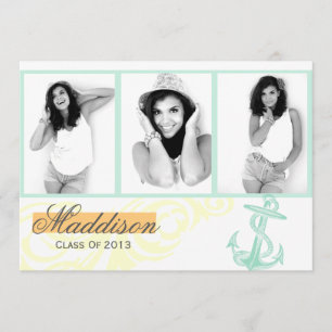 Tarjeta plana de Invitación de graduación de foto 