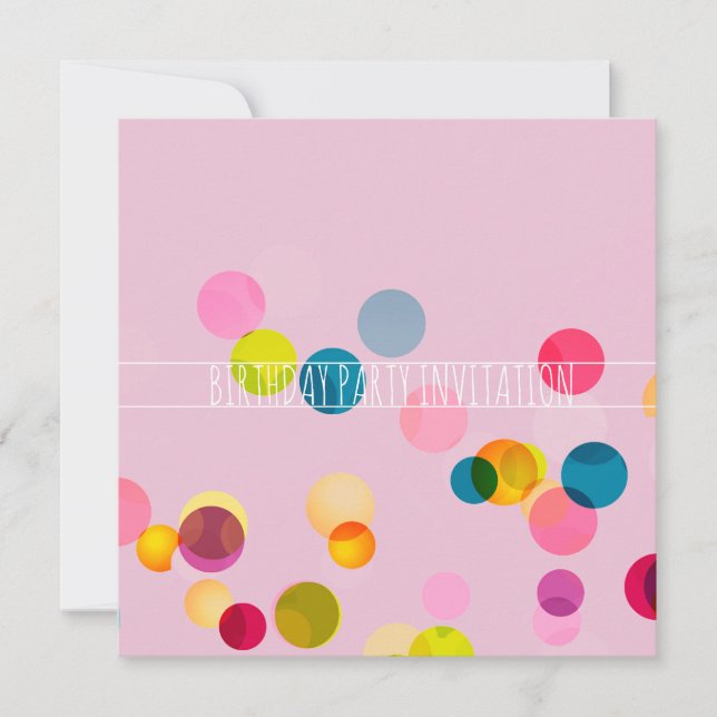 TARJETA PLANA DE INVITACIÓN DE PARTIDA DE CUMPLEAÑ (Anverso)