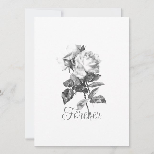 Tarjeta plana de INVITACIÓN DEL DÍA DE LA BODA (Anverso)