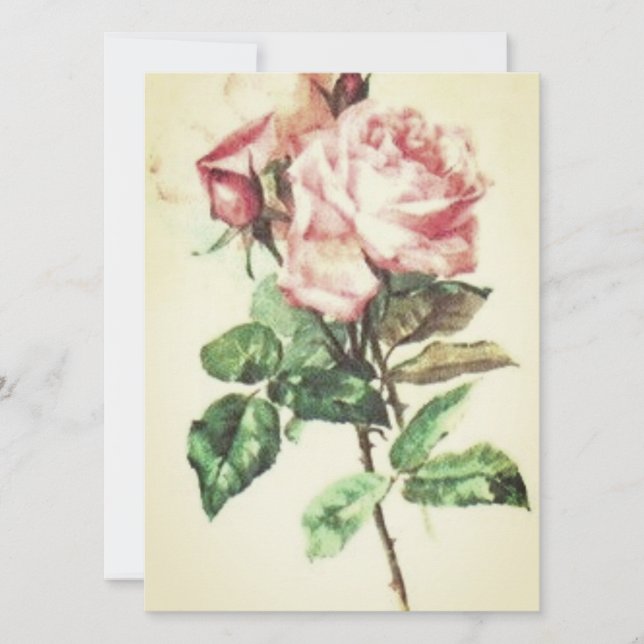 Tarjeta plana de INVITACIÓN DEL DÍA DE LA BODA (Anverso)