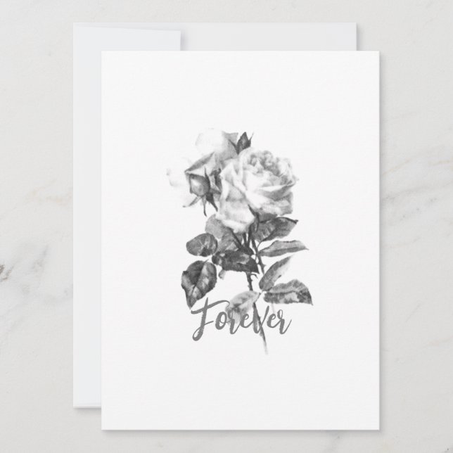 Tarjeta plana de INVITACIÓN DEL DÍA DE LA BODA (Anverso)