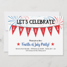 Tarjeta plana de invitación del partido Patriótico