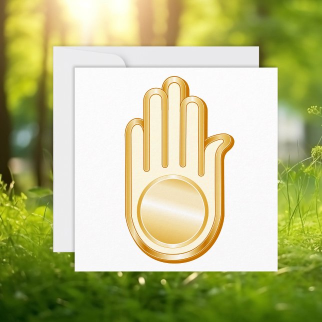 Tarjeta plana de invitación/Invitación de símbolo  (Jain Symbol Invitation/Announcement Flat Card.
Customize with your text. )