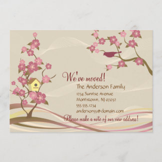 Tarjeta plana de Invitación móvil de casa de pájar