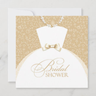 Tarjeta plana de invitación para ducha de novia