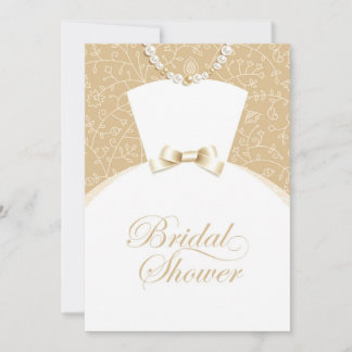 Tarjeta plana de invitación para ducha de novia