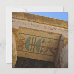 Tarjeta plana de jeroglíficos egipcios de la antig