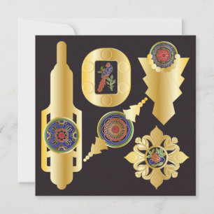 Tarjeta plana de joyería Mah Jongg