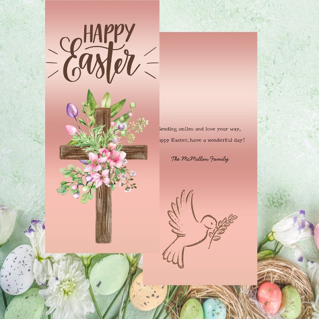 Tarjeta plana de la Cruz Floral Religiosa de Pascu (Subido por el creador)
