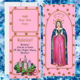 Tarjeta plana de la Madonna del Adviento estrellad