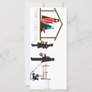 Tarjeta plana de la Natividad de Navidad