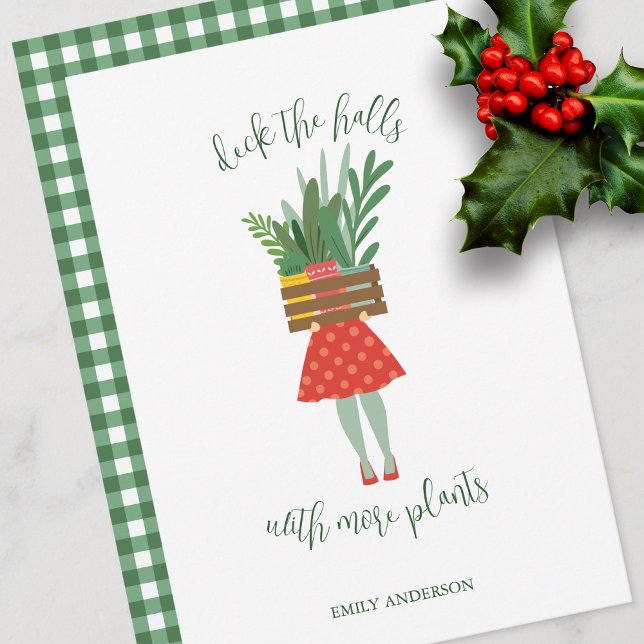 Tarjeta plana de la planta de las mujeres Navidade (Subido por el creador)