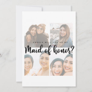 Tarjeta plana de la propuesta de collage de fotos