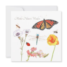 Tarjeta plana de las maravillas de la madre natura