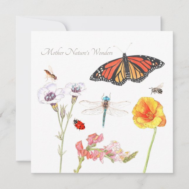 Tarjeta plana de las maravillas de la madre natura (Anverso)