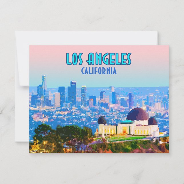 Tarjeta plana de Los Ángeles California (Anverso)