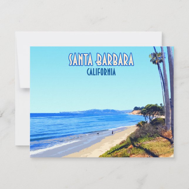 Tarjeta plana de mariposa de Santa Barbara Califor (Anverso)