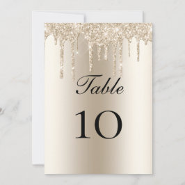 Tarjeta plana de mesa de boda con destellos de cha