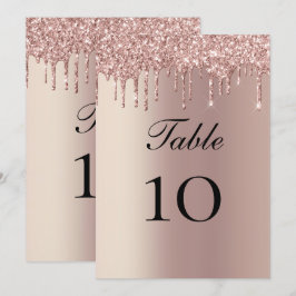 Tarjeta plana de mesa de boda con gotas de purpuri