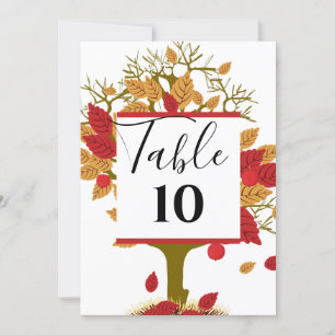 Tarjeta plana de mesa personalizada de boda de oto