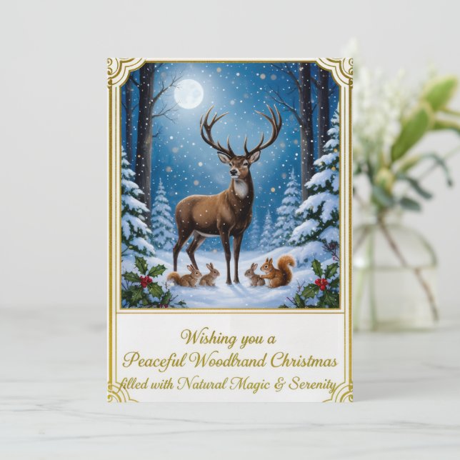 Tarjeta plana de Navidad (Anverso de pie)