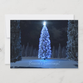 Tarjeta plana de Navidad azul