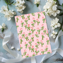 Tarjeta plana de Navidad Candy Canes para Navidade