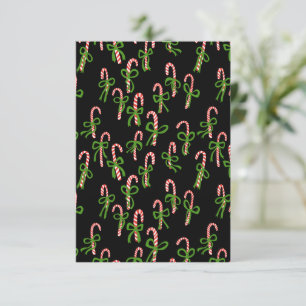 Tarjeta plana de Navidad Candy Canes para Navidade