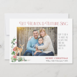 Tarjeta plana de Navidad 'Cante el cielo y la natu