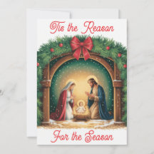 Tarjeta plana de Navidad de la Natividad