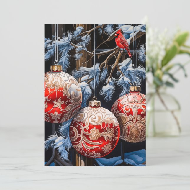 Tarjeta plana de Navidad de negocios sin foto (Anverso de pie)